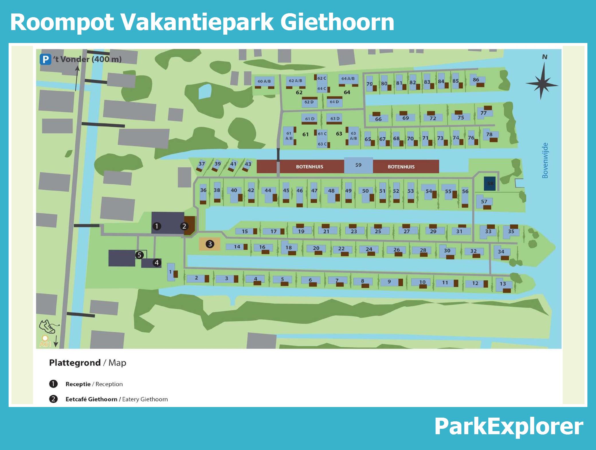 Plattegrond van Giethoorn | ParkExplorer