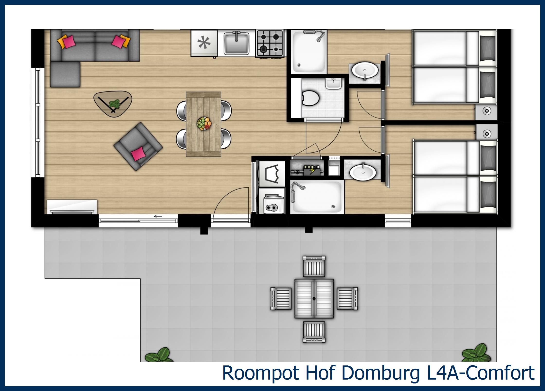 Lodge L4A-Comfort à Hof Domburg