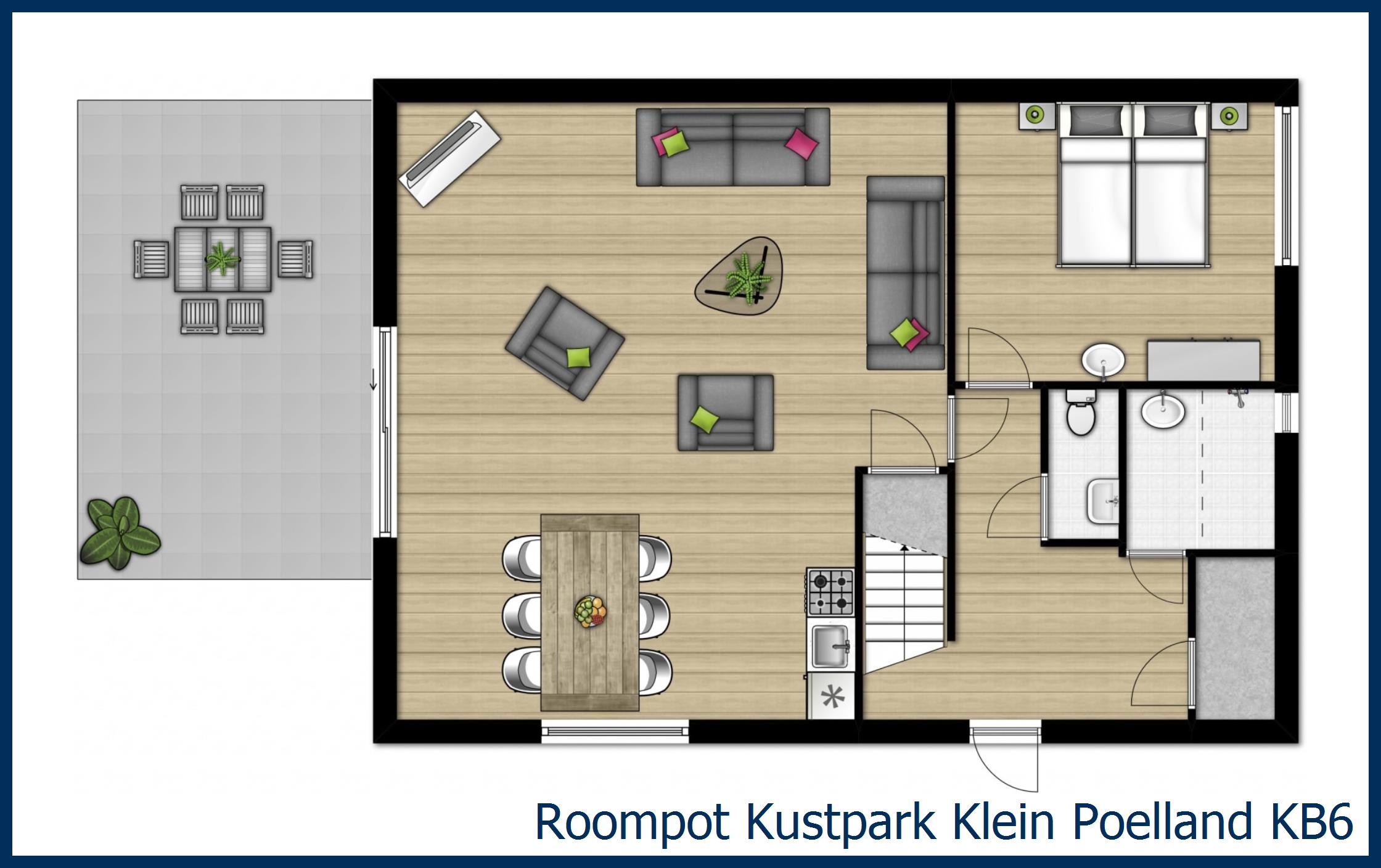 Bungalow KB6 in Kustpark Klein Poelland