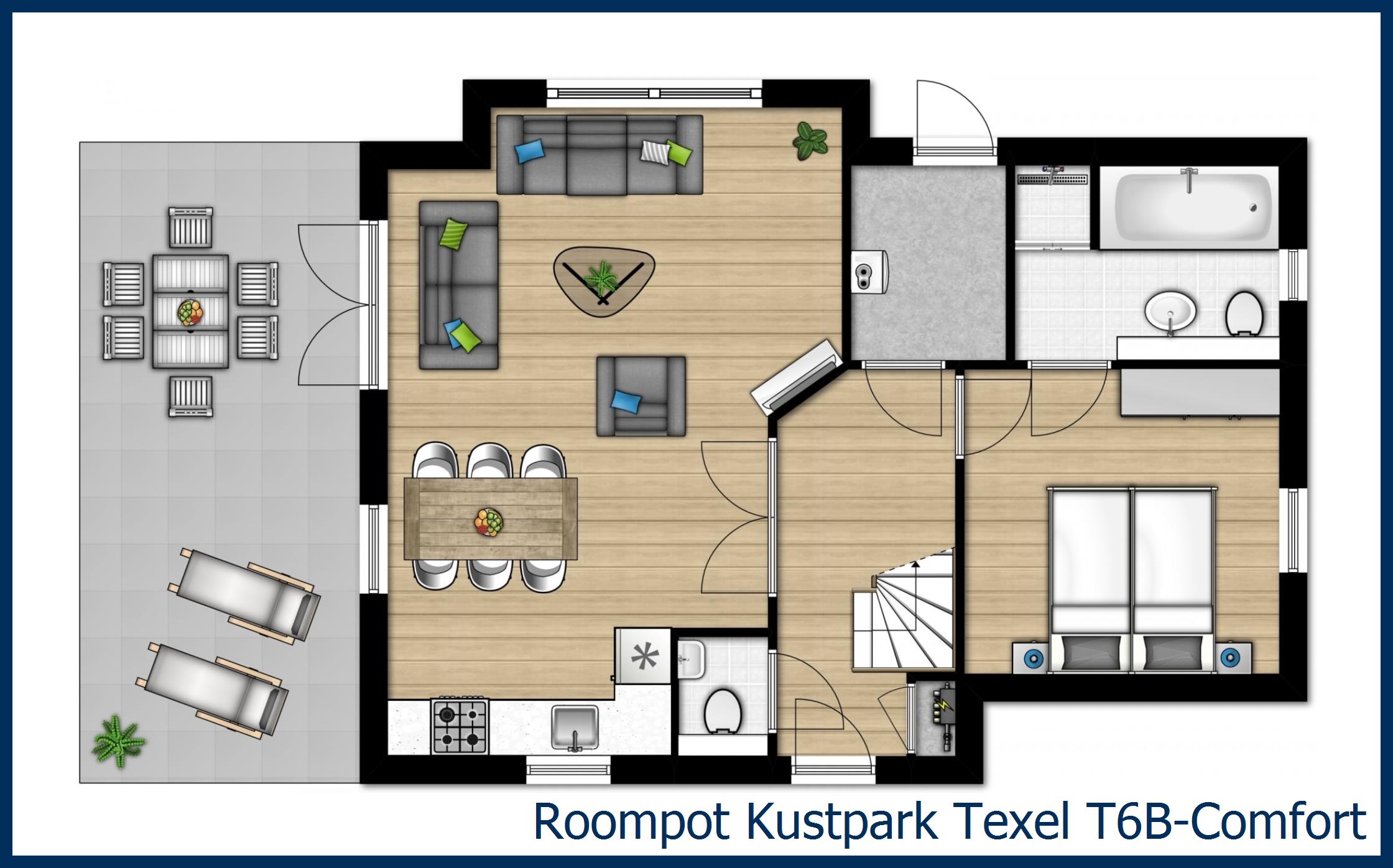 Bungalow T6B-Comfort in Kustpark Texel