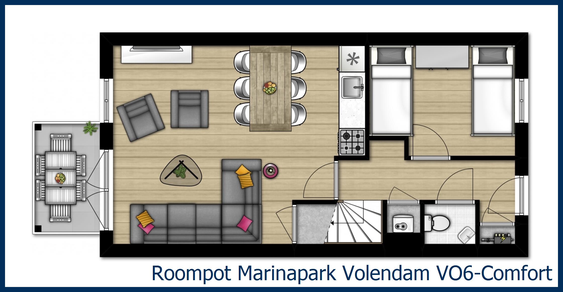 Bungalow VO6-Comfort à Marinapark Volendam
