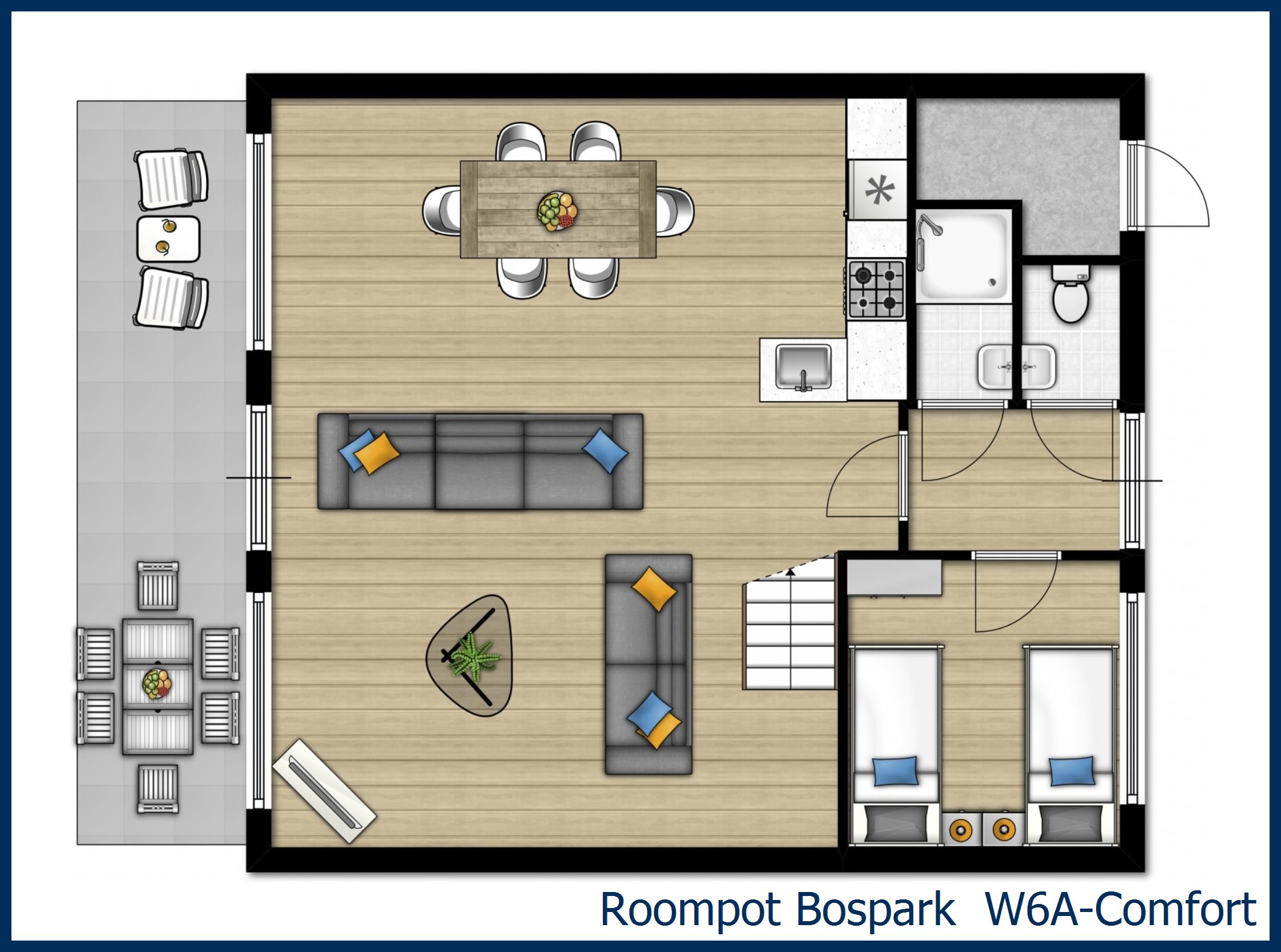 Bungalow W6A-Comfort à Bospark 't Wolfsven