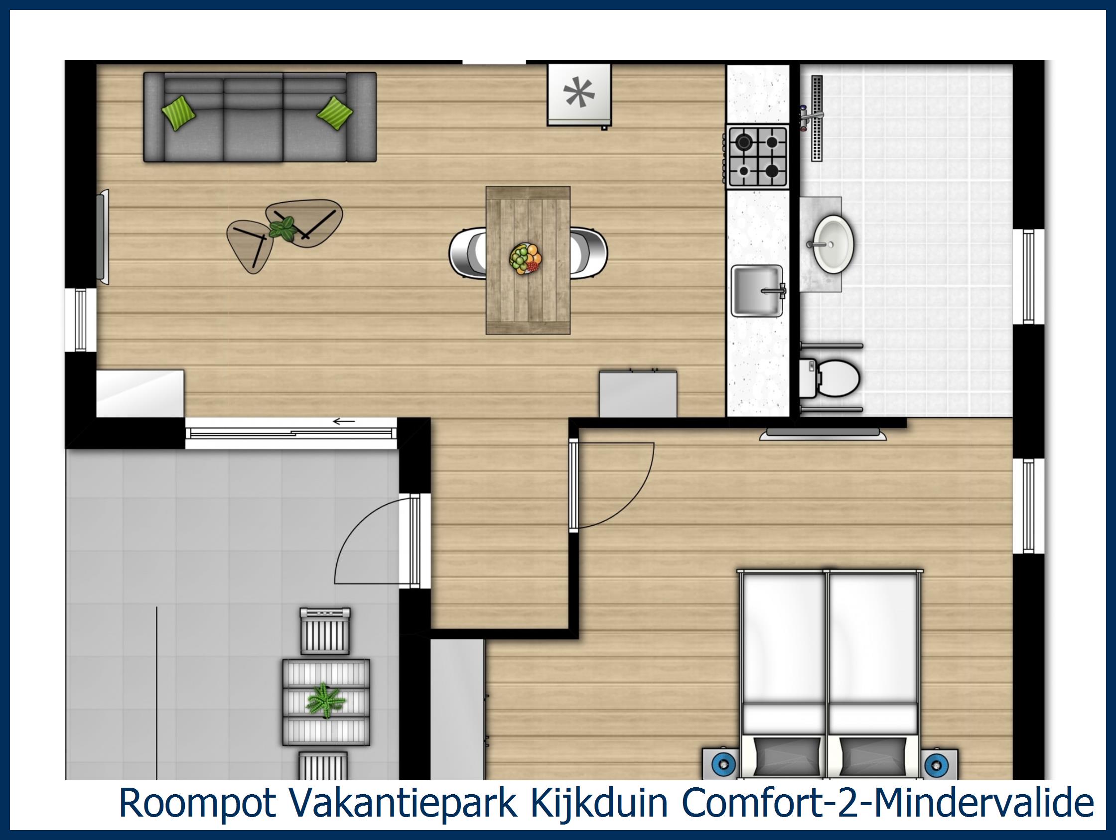 Chalet Comfort-2-Mindervalide in Kijkduin