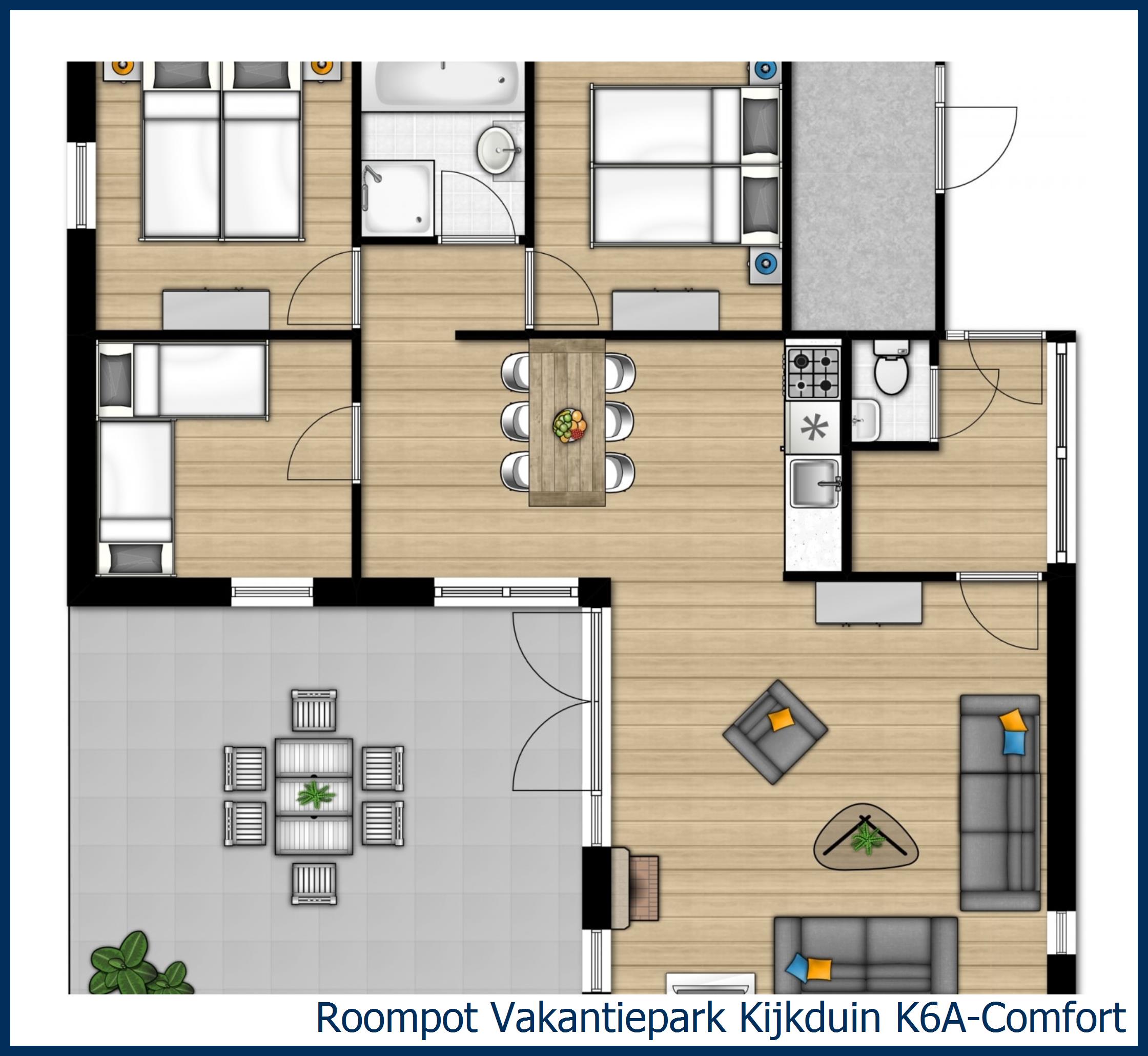 Bungalow K6A-Comfort in Kijkduin