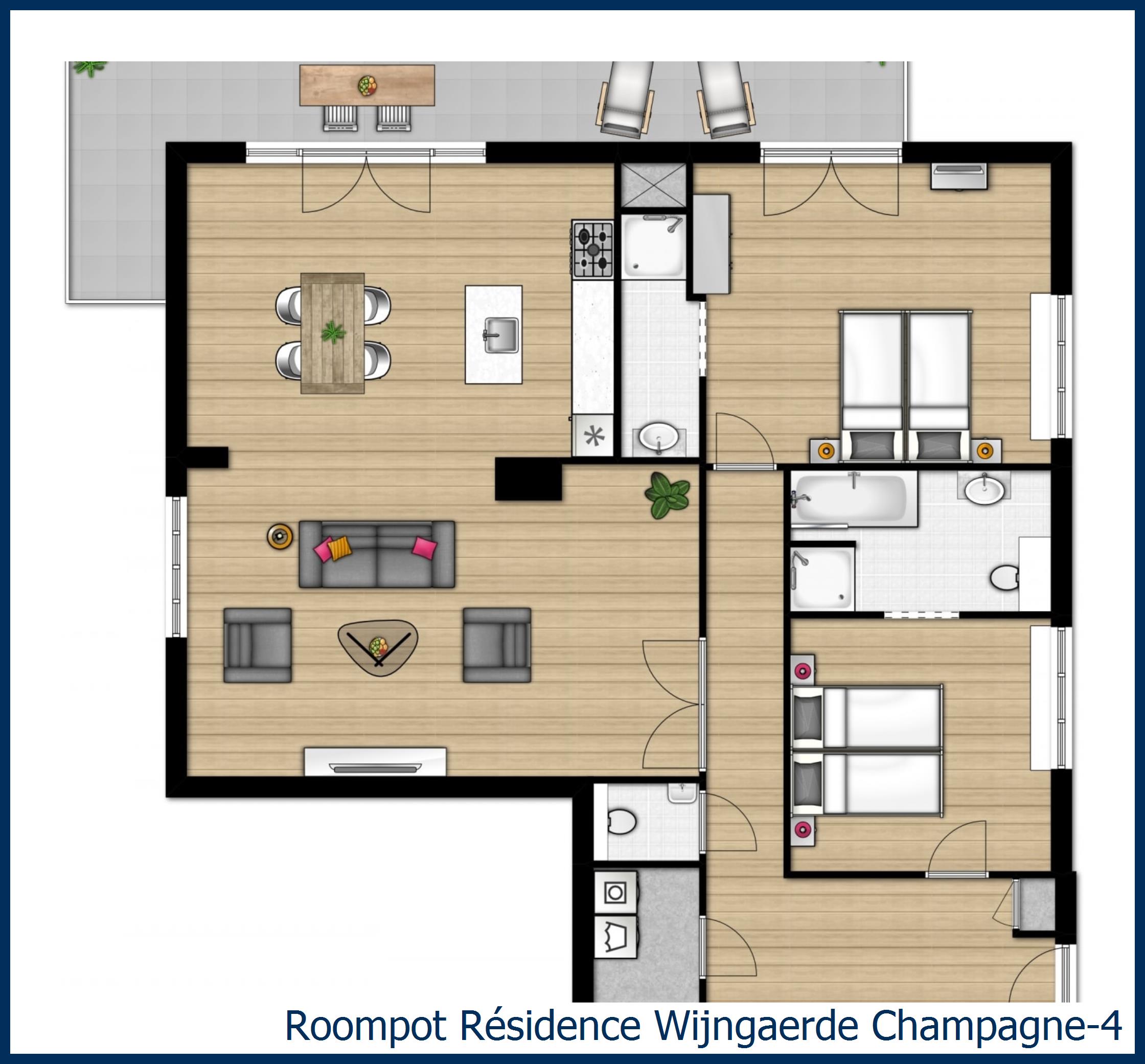 Appartement Champagne-4 in Résidence Wijngaerde