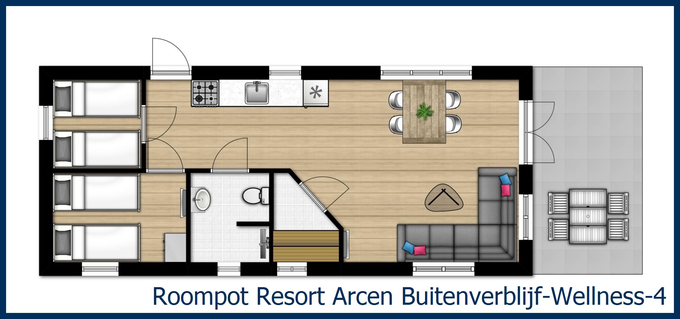 Chalet Buitenverblijf-Wellness-4 à Resort Arcen