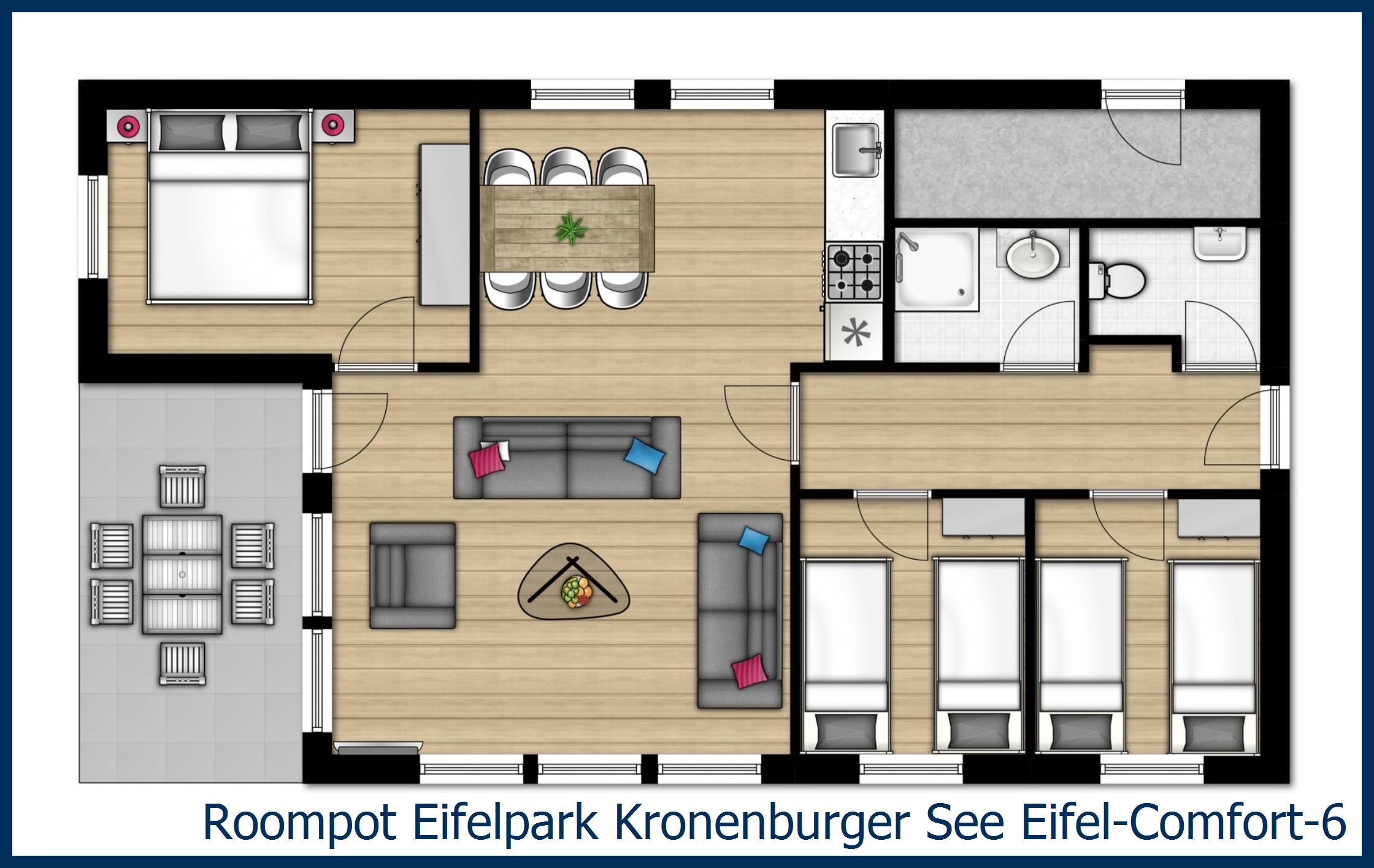 Bungalow Eifel-Comfort-6 à Eifelpark Kronenburger See
