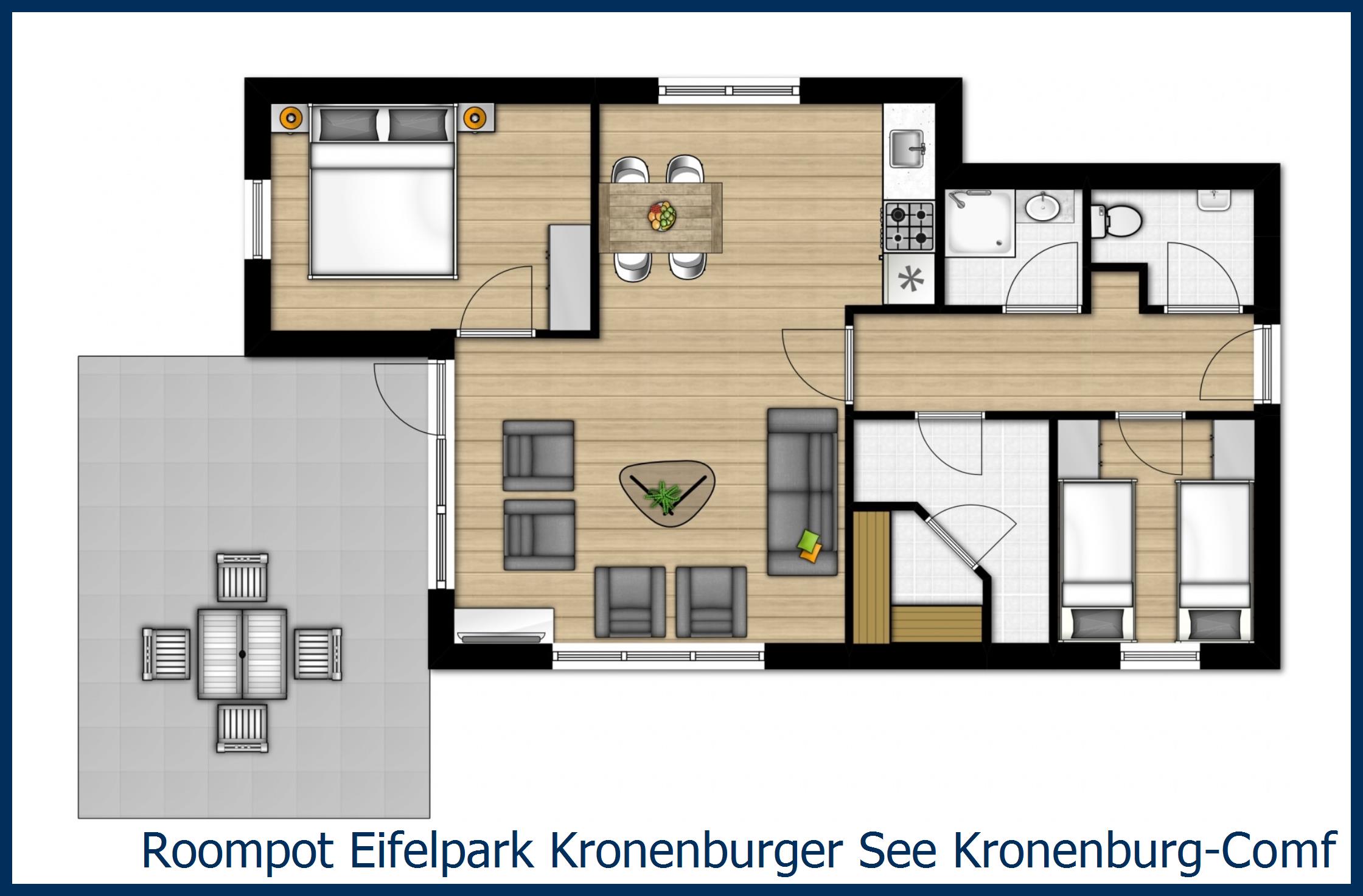 Bungalow Kronenburg-Comfort-met-Sauna-4 à Eifelpark Kronenburger See