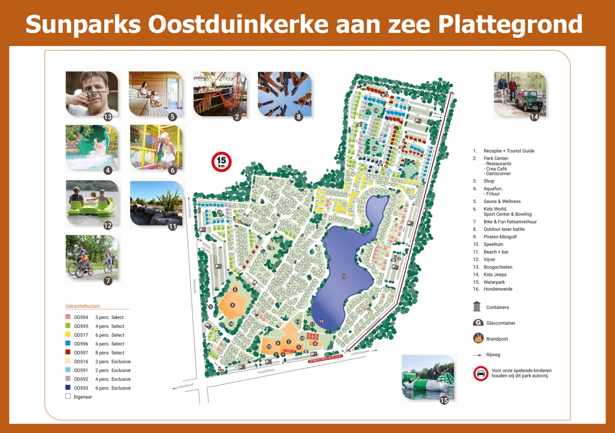 Plattegrond Sunparks Oostduinkerke aan zee
